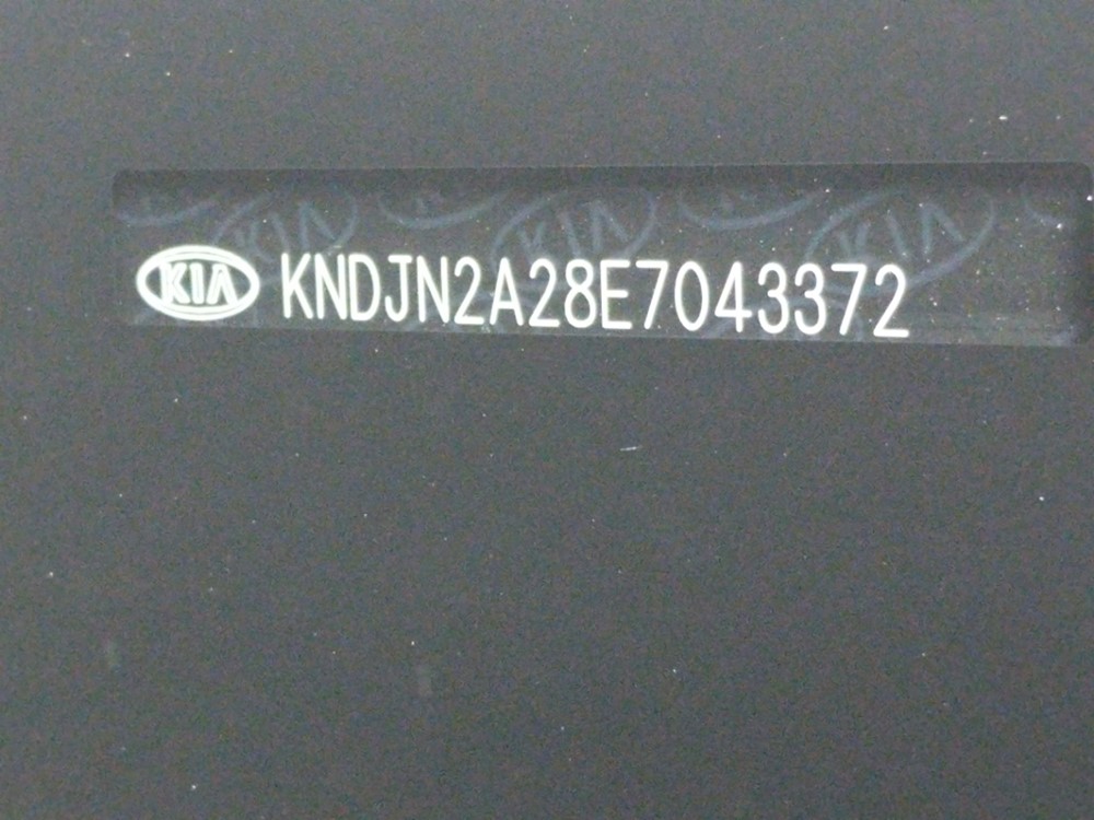 2014 Kia Soul - VIN Plate