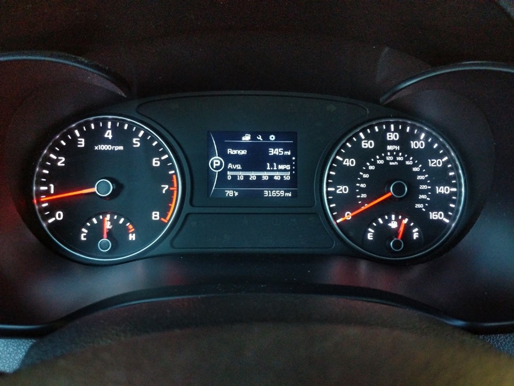 2016 Kia Optima - Odometer Close Up