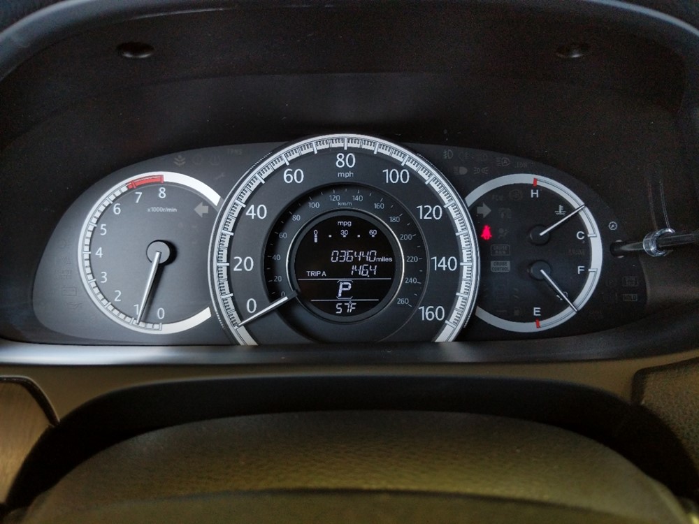 2015 Honda Accord - Odometer Close Up