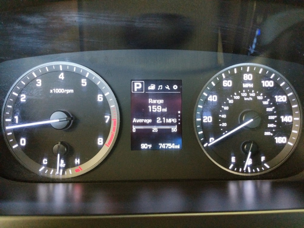 2015 Hyundai Sonata - Odometer Close Up