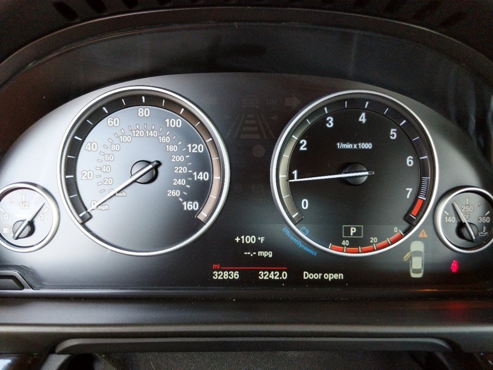 2015 BMW 528i - Odometer Close Up