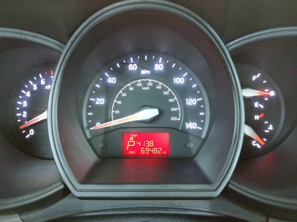 2014 Kia Rio - Odometer Close Up