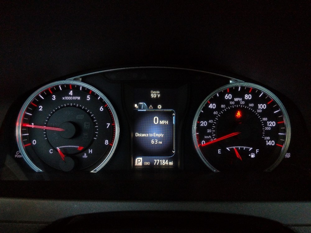 2016 Toyota Camry - Odometer Close Up
