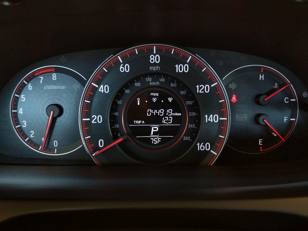 2017 Honda Accord - Odometer Close Up