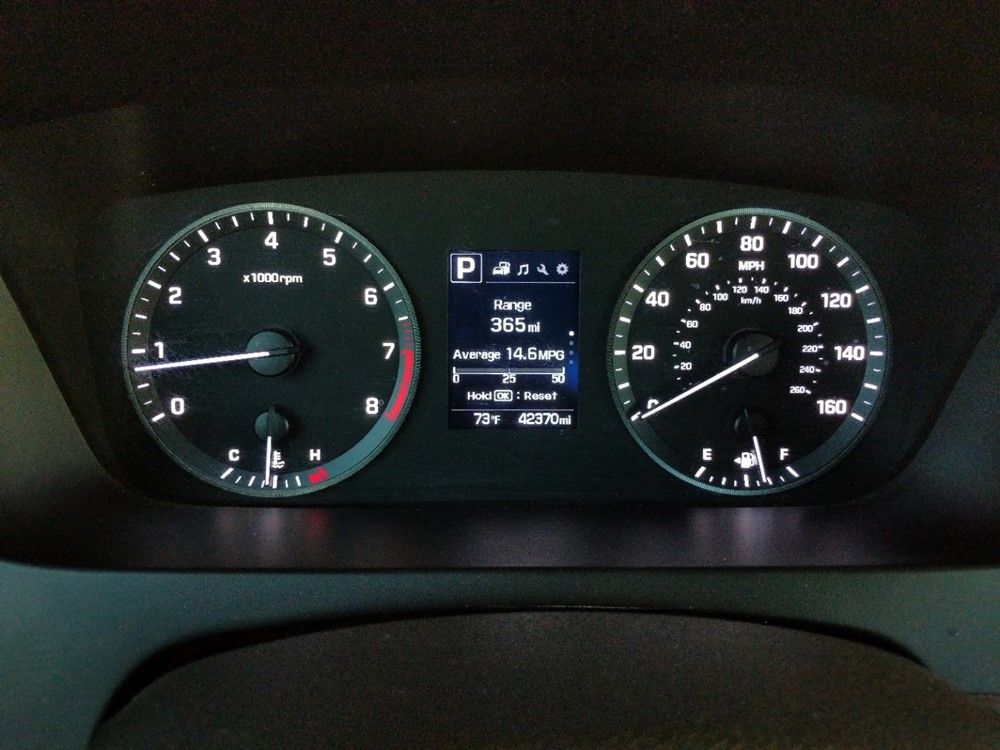 2017 Hyundai Sonata - Odometer Close Up