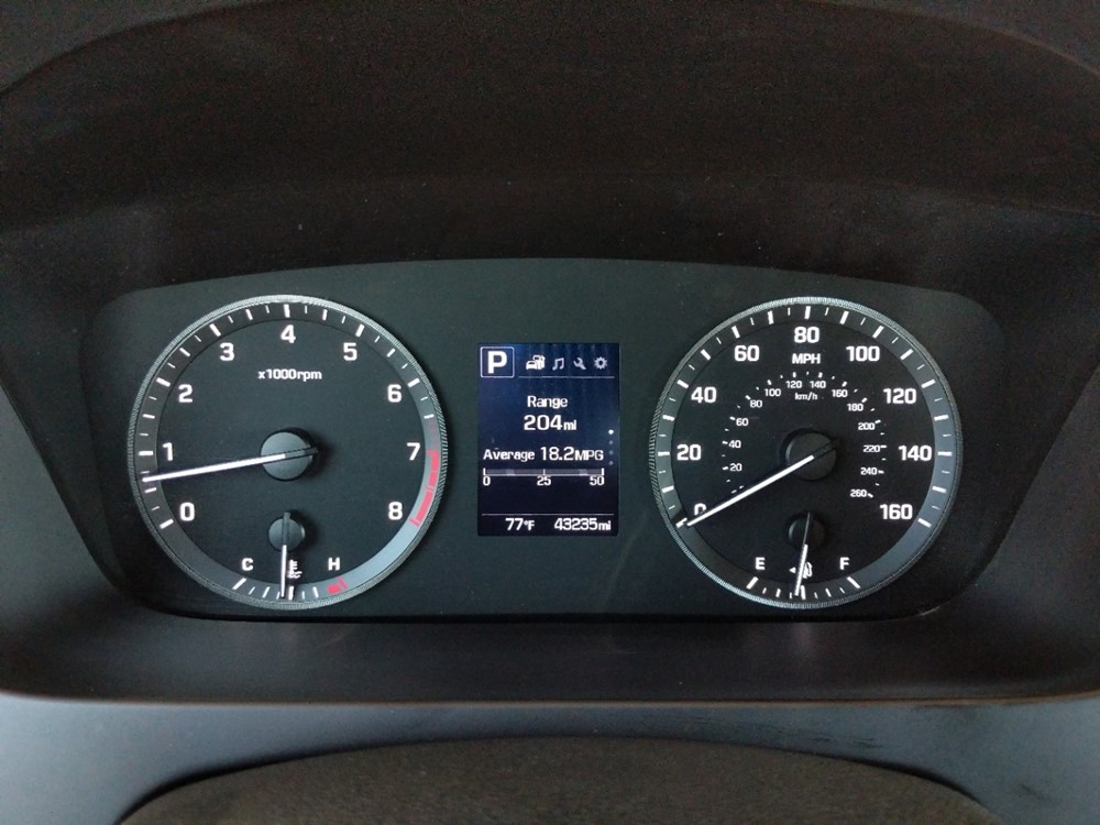 2017 Hyundai Sonata - Odometer Close Up