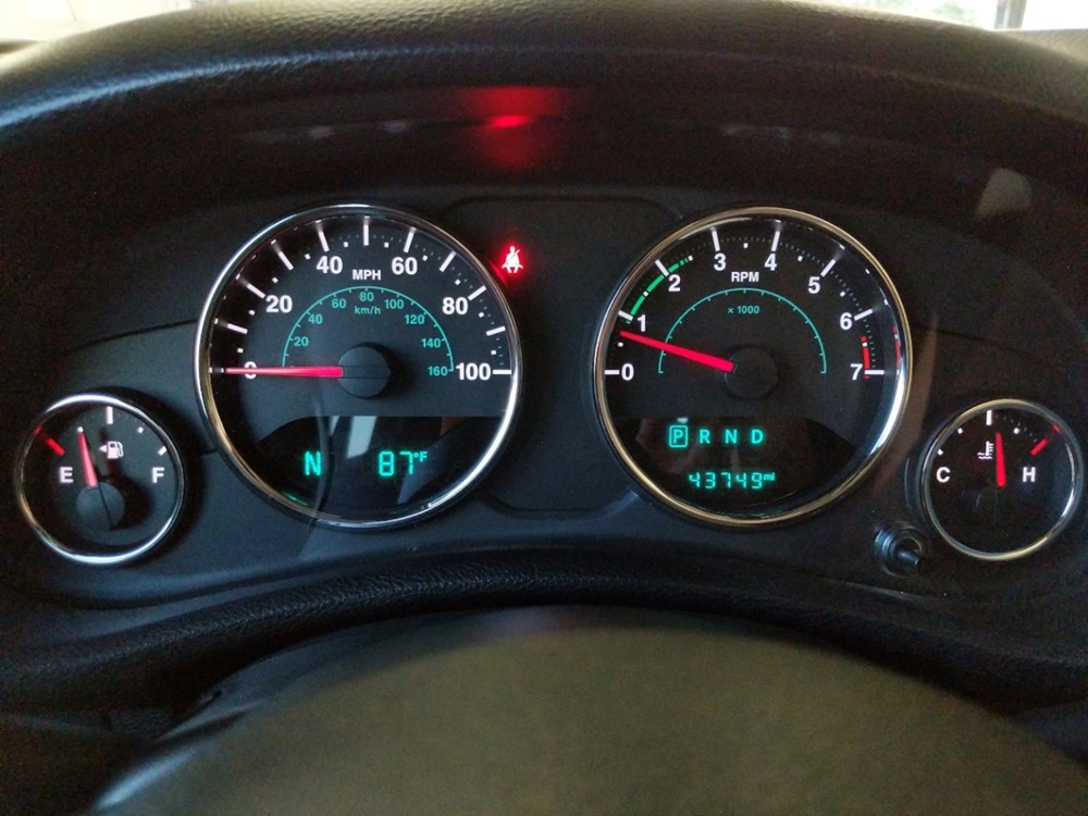 2016 Jeep Wrangler - Odometer Close Up
