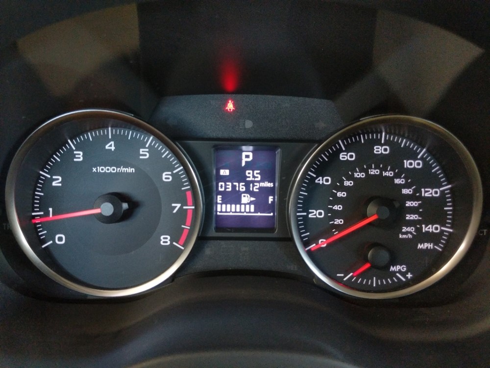 2016 Subaru Impreza - Odometer Close Up