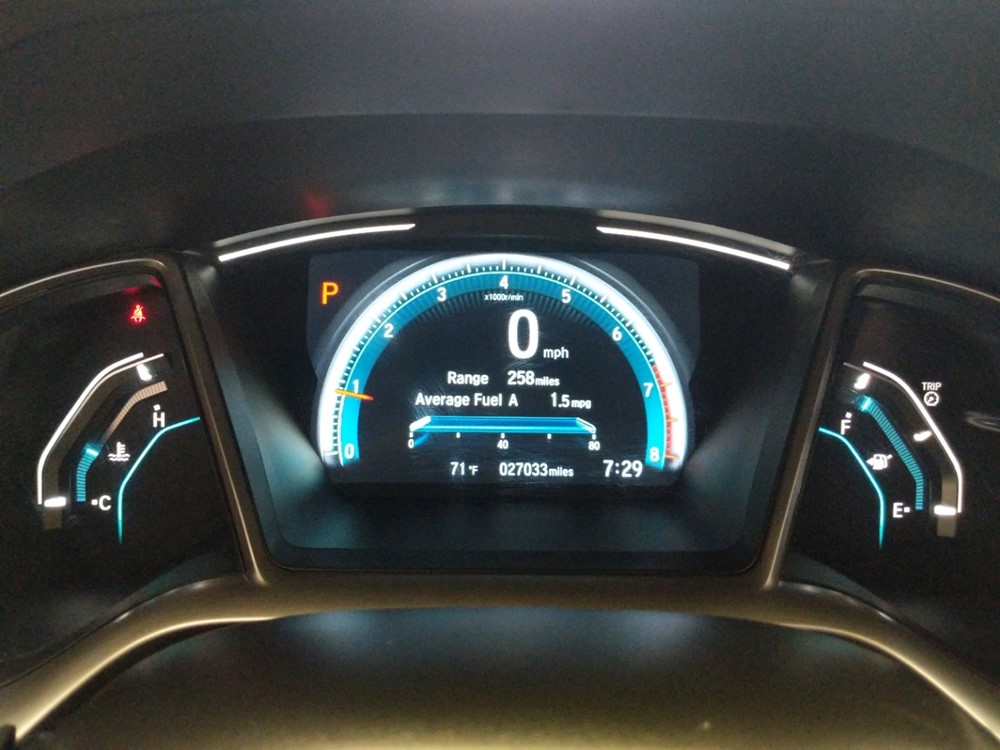2017 Honda Civic - Odometer Close Up