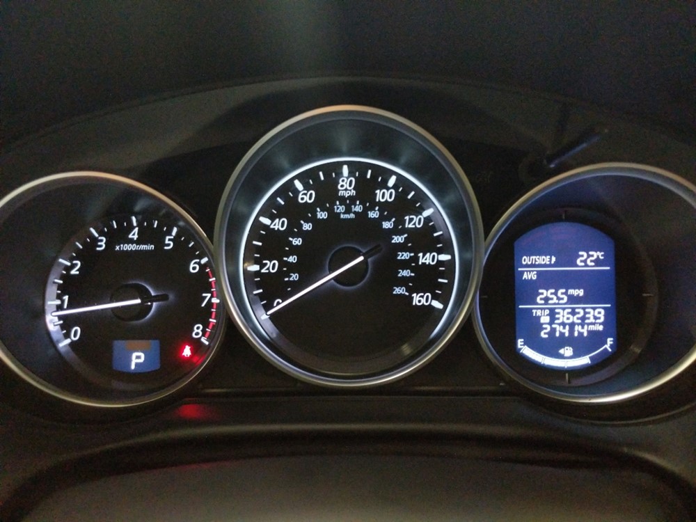 2016 Mazda CX-5 - Odometer Close Up