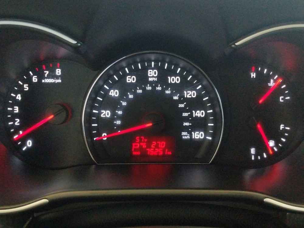 2015 Kia Sorento - Odometer Close Up
