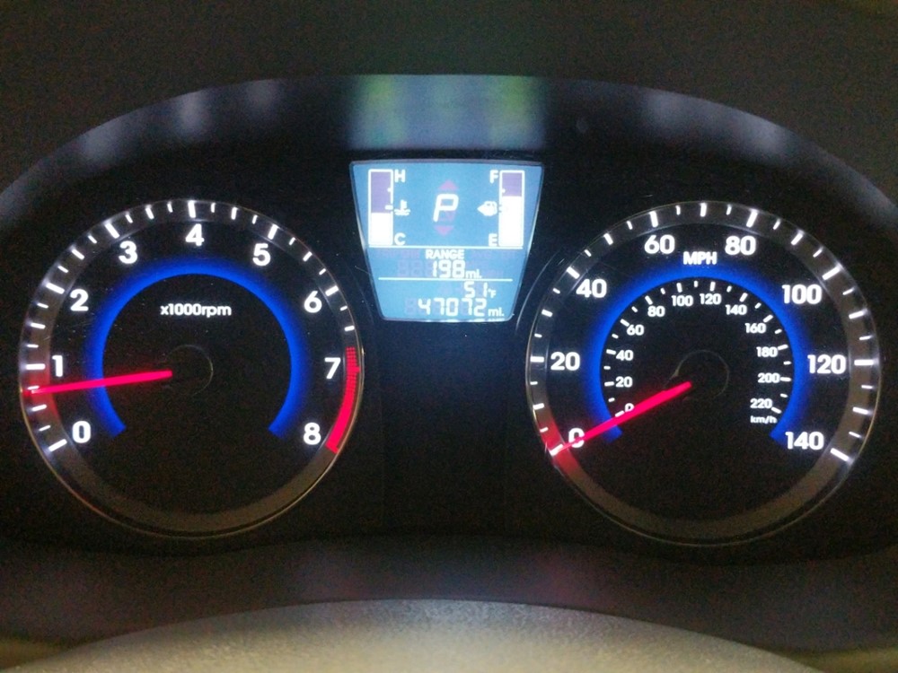 2016 Hyundai Accent - Odometer Close Up