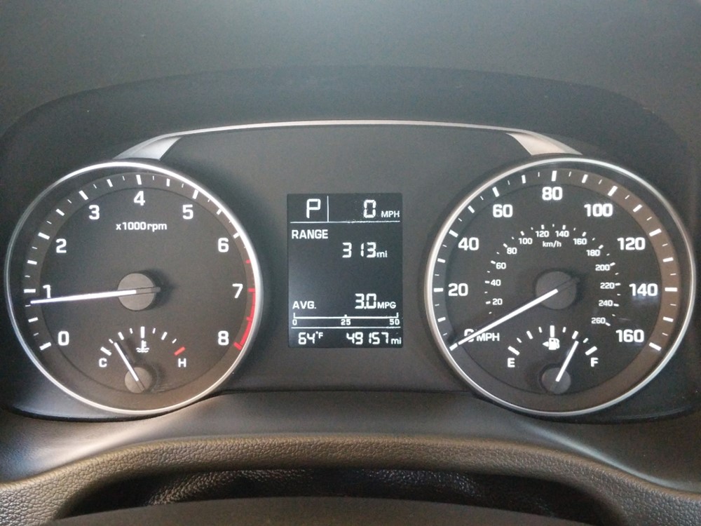 2017 Hyundai Elantra - Odometer Close Up