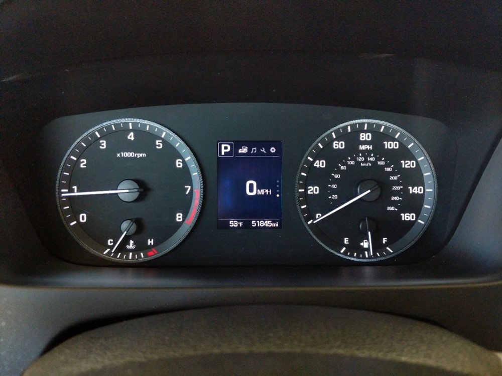 2017 Hyundai Sonata - Odometer Close Up