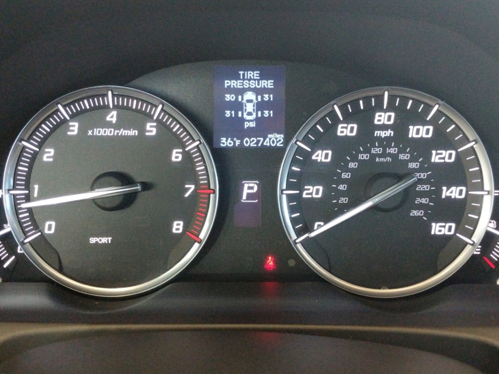 2016 Acura TLX - Odometer Close Up