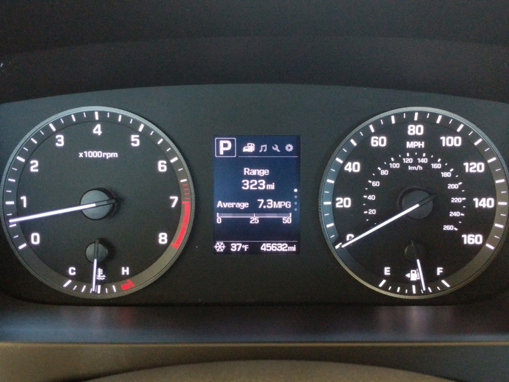 2017 Hyundai Sonata - Odometer Close Up