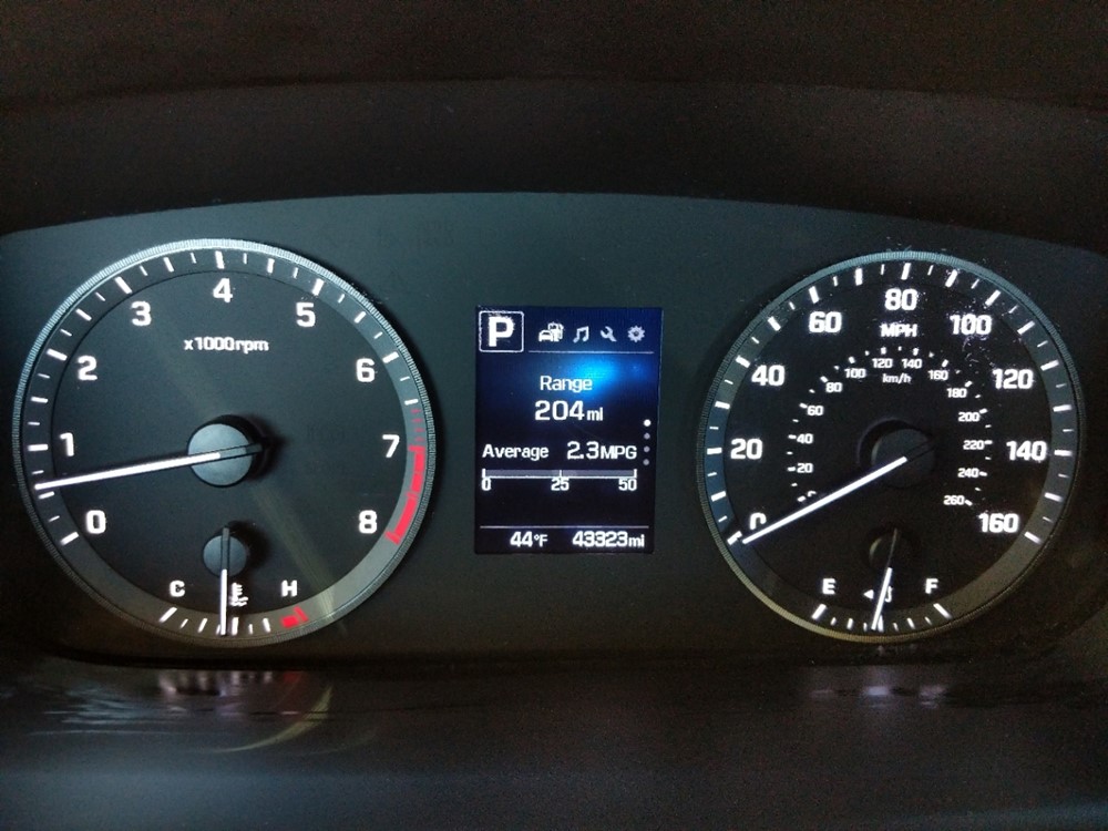 2017 Hyundai Sonata - Odometer Close Up