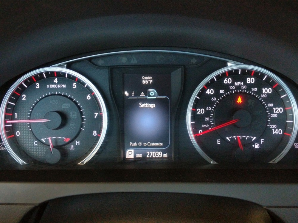 2016 Toyota Camry - Odometer Close Up