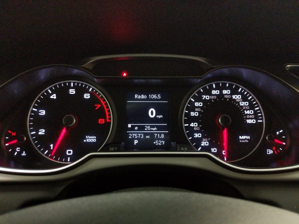 2015 Audi A4 - Odometer Close Up