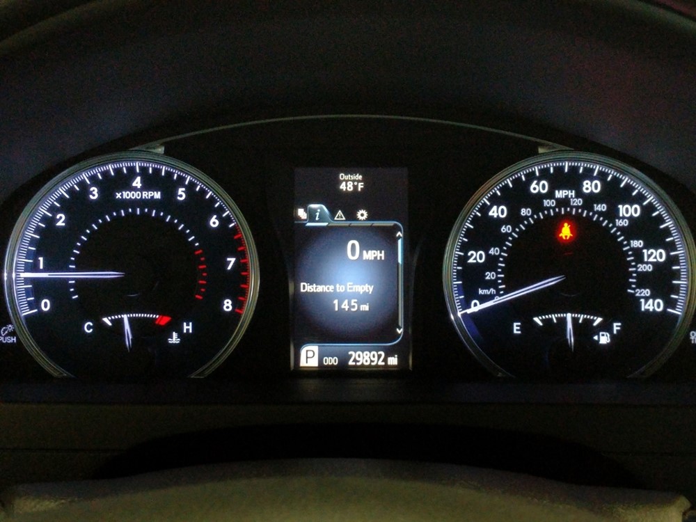 2016 Toyota Camry - Odometer Close Up