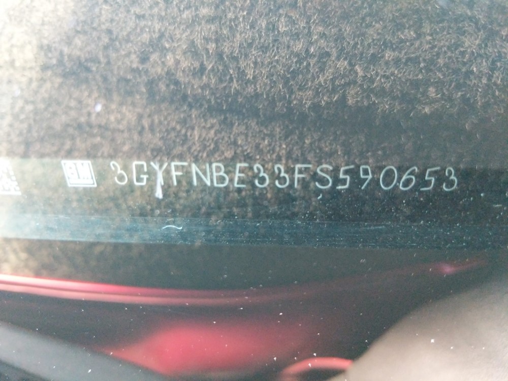 2015 Cadillac SRX - VIN Plate