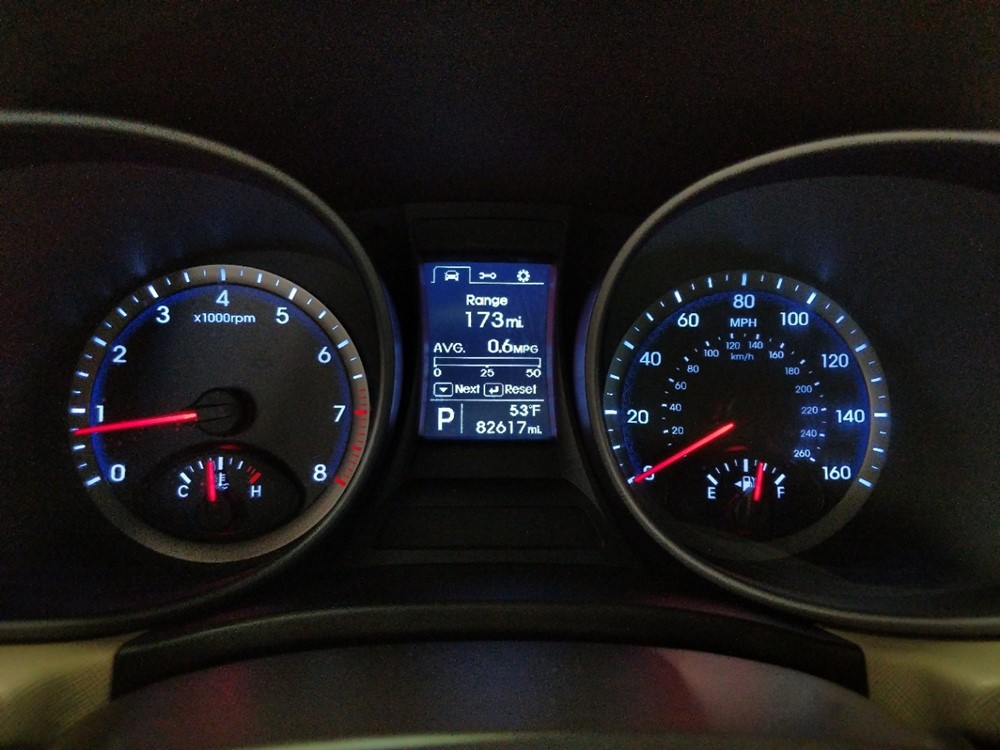 2014 Hyundai Santa Fe - Odometer Close Up