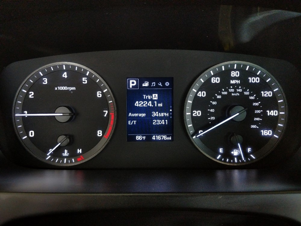 2017 Hyundai Sonata - Odometer Close Up