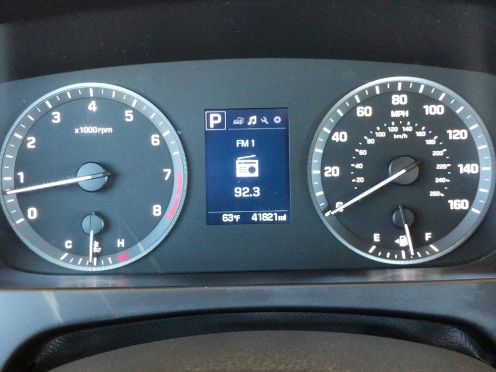 2017 Hyundai Sonata - Odometer Close Up