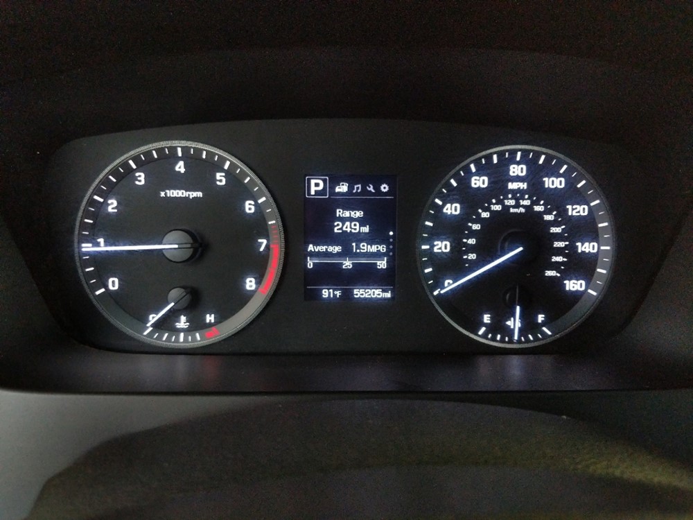 2017 Hyundai Sonata - Odometer Close Up