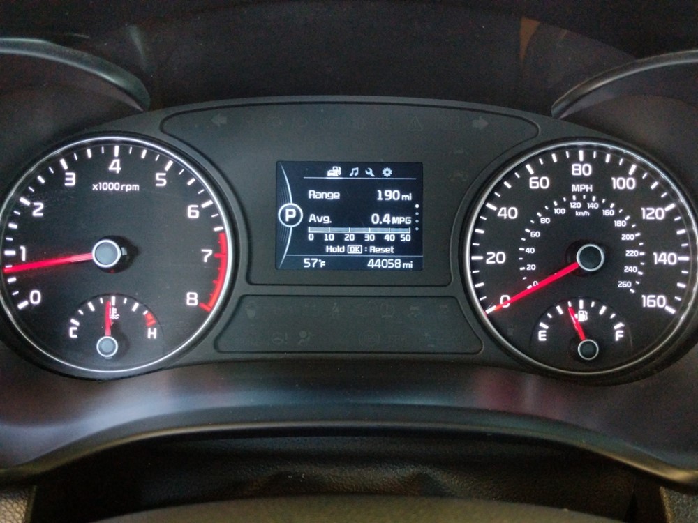 2018 Kia Optima - Odometer Close Up