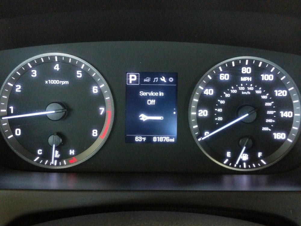 2017 Hyundai Sonata - Odometer Close Up