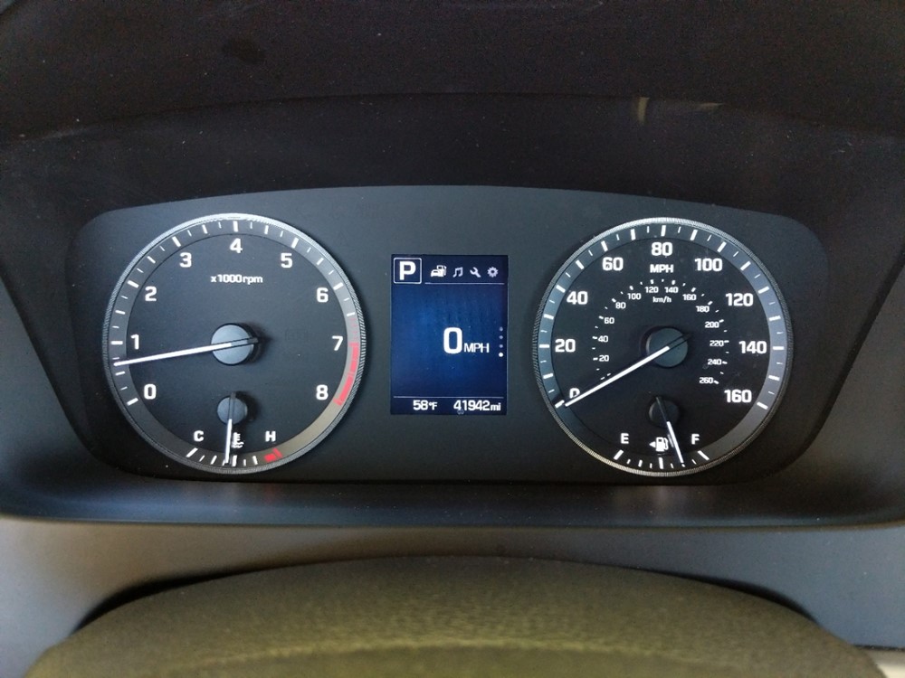 2017 Hyundai Sonata - Odometer Close Up