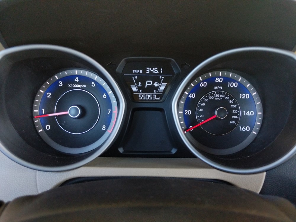 2016 Hyundai Elantra - Odometer Close Up