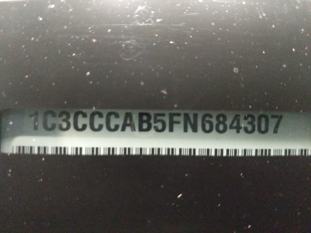 2015 Chrysler 200 - VIN Plate