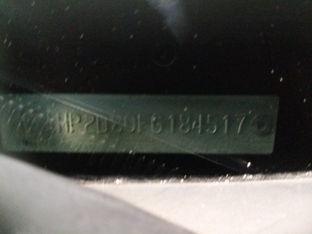 2015 Ford Taurus - VIN Plate