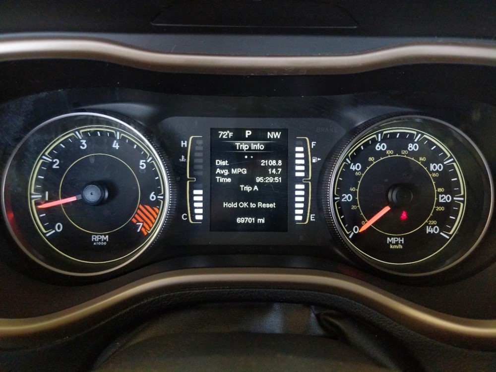 2014 Jeep Cherokee - Odometer Close Up