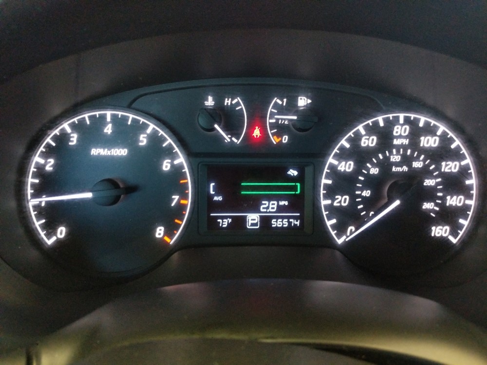 2016 Nissan Sentra - Odometer Close Up