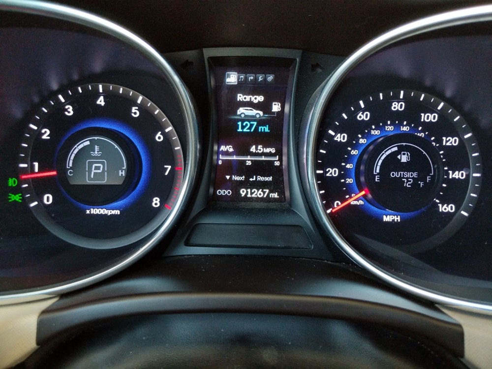 2013 Hyundai Santa Fe - Odometer Close Up