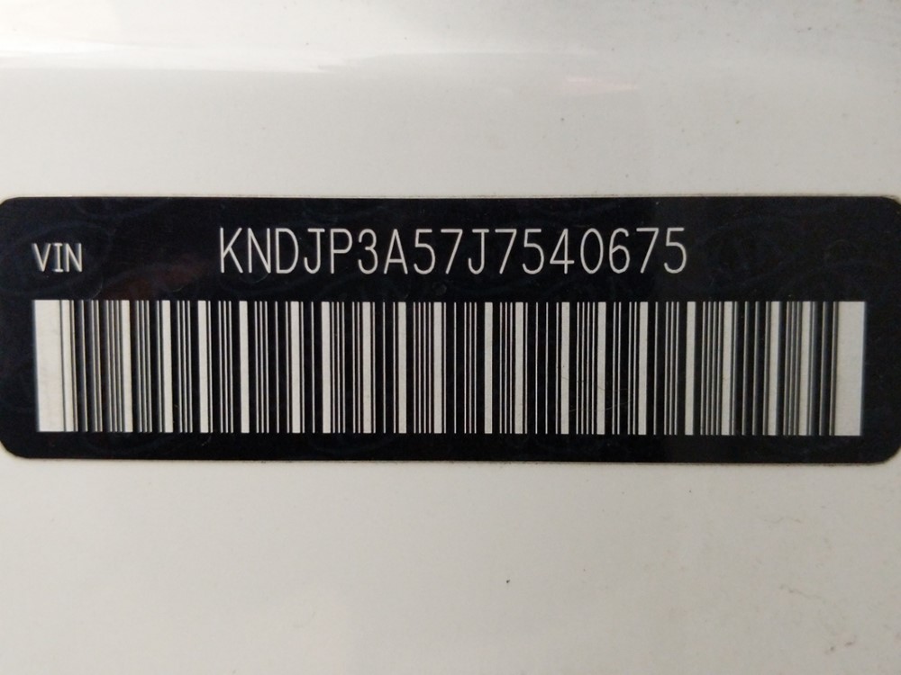 2018 Kia Soul - VIN Plate