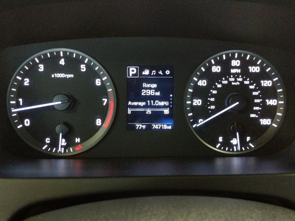 2017 Hyundai Sonata - Odometer Close Up