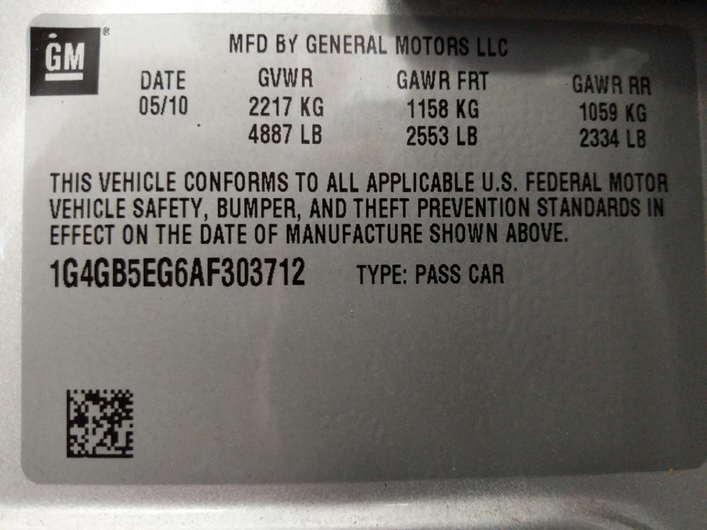 2010 Buick LaCrosse - Keys