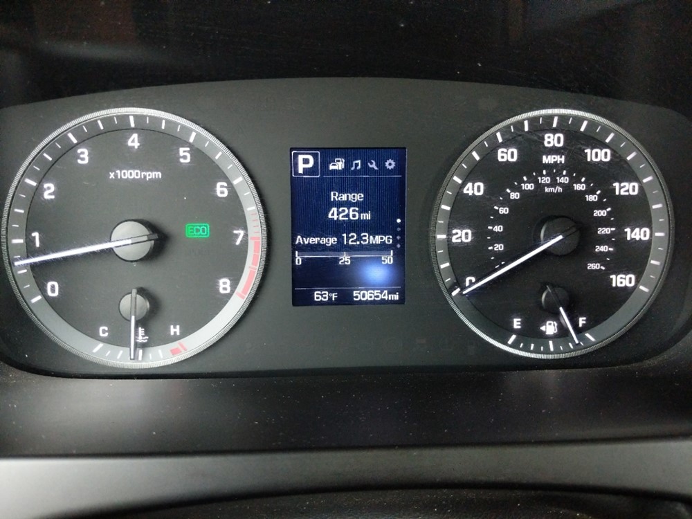 2017 Hyundai Sonata - Odometer Close Up