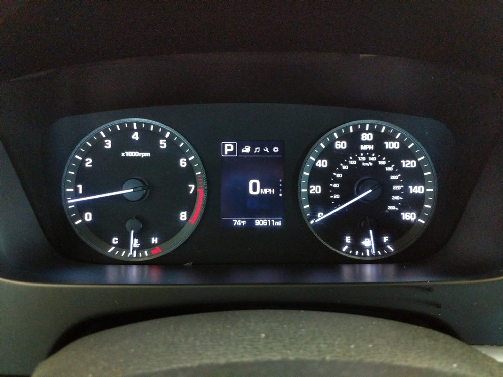 2017 Hyundai Sonata - Odometer Close Up