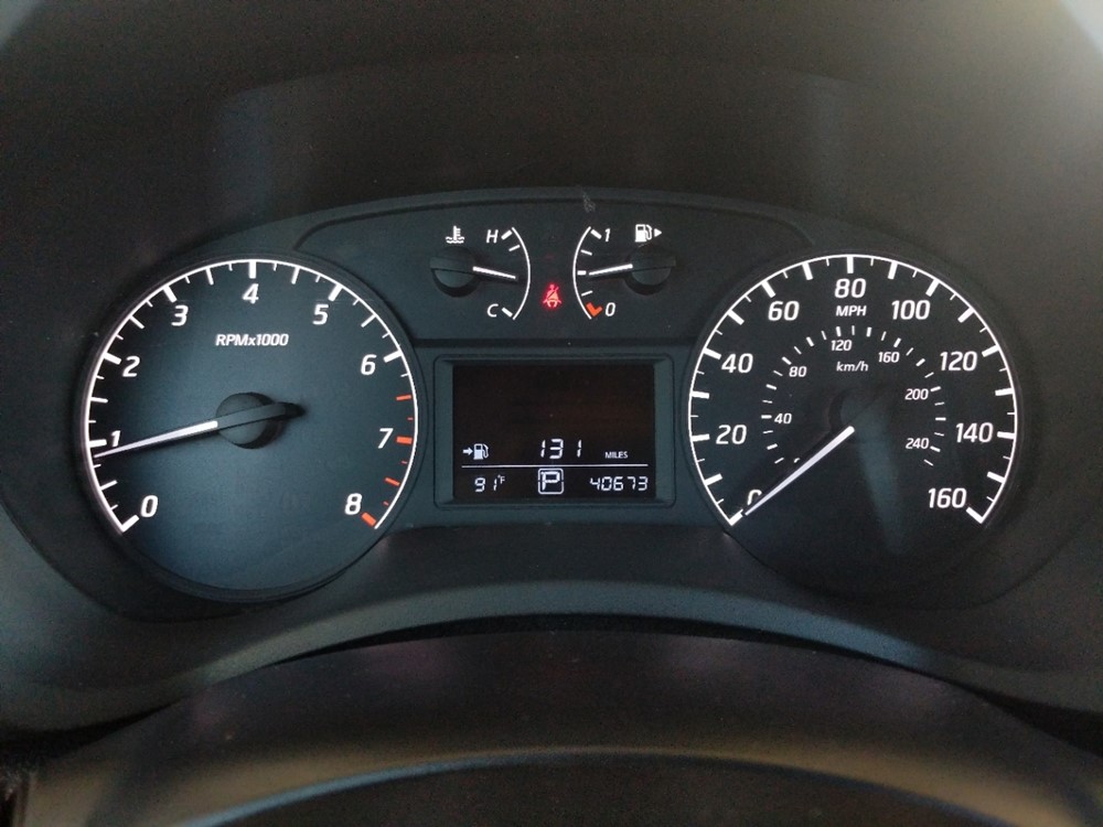 2017 Nissan Sentra - Odometer Close Up