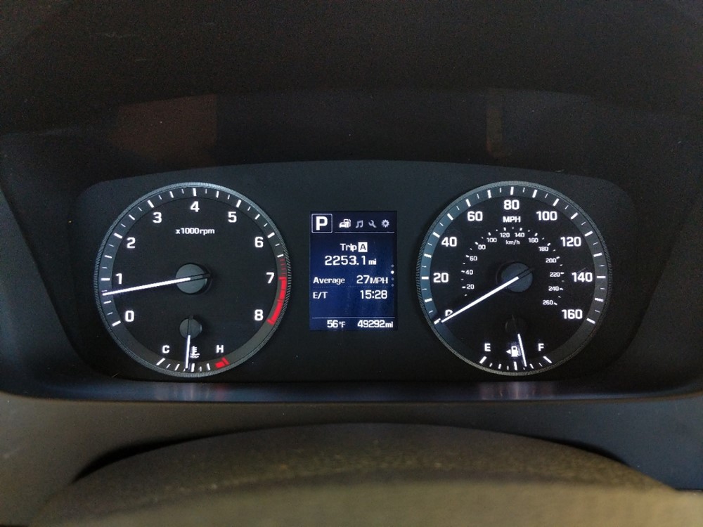 2017 Hyundai Sonata - Odometer Close Up