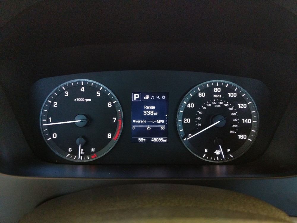 2017 Hyundai Sonata - Odometer Close Up