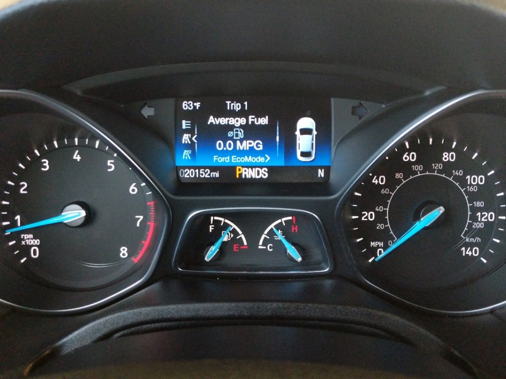2018 Ford Focus - Odometer Close Up