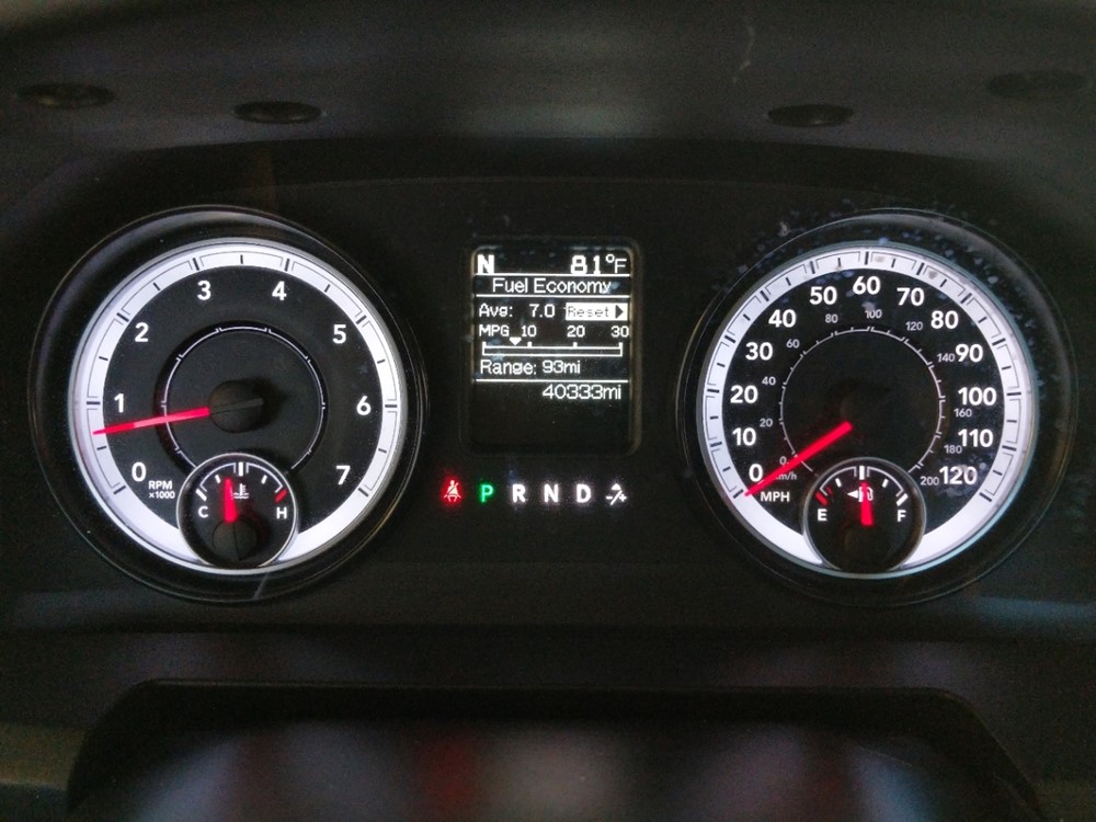 2015 Dodge Ram 1500 - Odometer Close Up