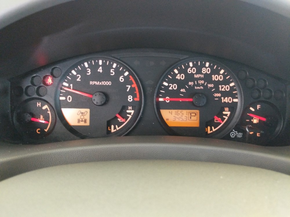 2017 Nissan Frontier - Odometer Close Up