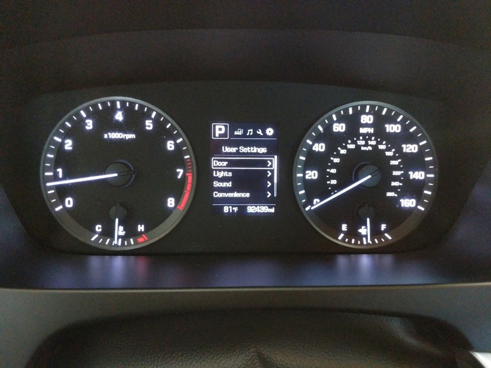 2017 Hyundai Sonata - Odometer Close Up